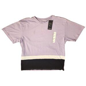 Original Use Light Purple Colorblock Cotton Blend T-Shirt Size Medium